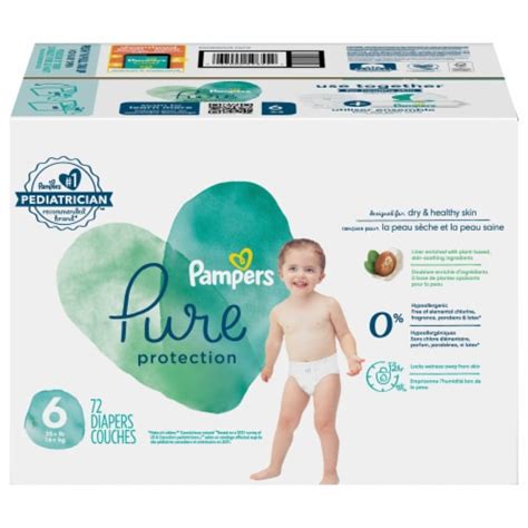 Pampers Pure Protection Size 6 Diapers 72 Ct Harris Teeter