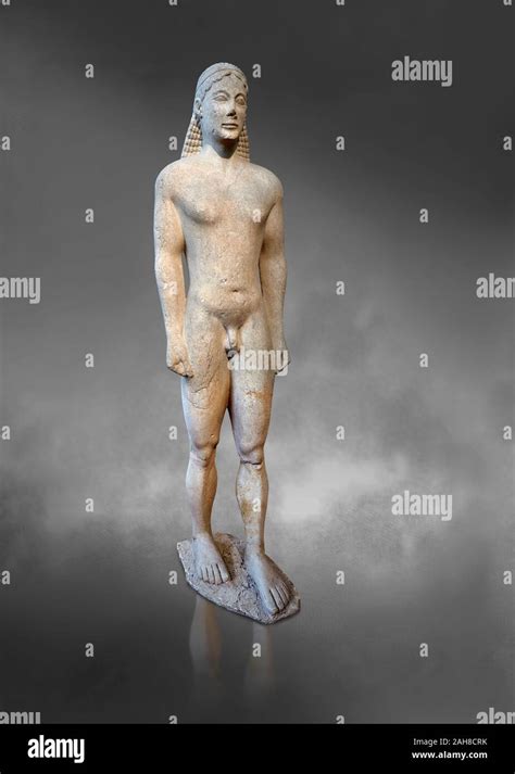 Naxian Marble Ancient Greek Archaic Statue Of A Kouros Found In Ptoan