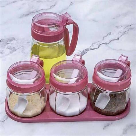 Jual Botol Minyak Tempat Bumbu Set Isi Pcs Toples Tempat Bumbu