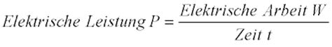 Elektrische Leistung P Watt