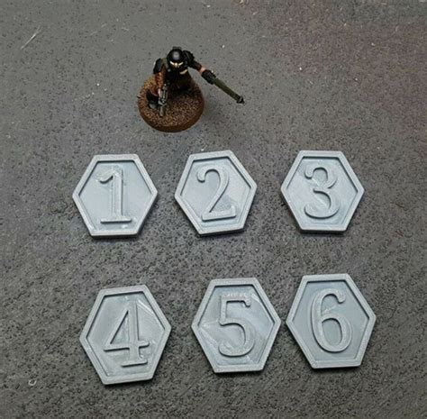 Warhammer 40k Objective Markers Hexagonal Watcorpdesigns