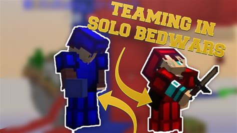 TEAMING IN SOLO BED WARS Minecraft Bed Wars YouTube