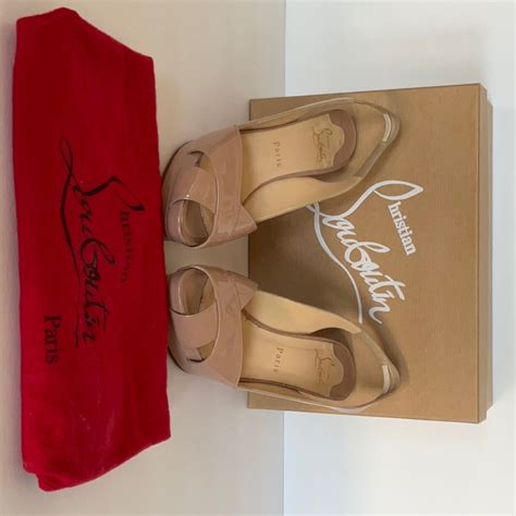 Christian Louboutin Nude Patent Calf Heels Gem