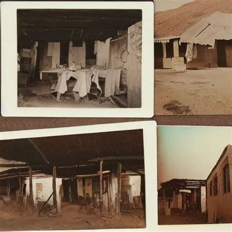 Old Polaroids Of African Taverns Kuka Shops Rural Stable Diffusion