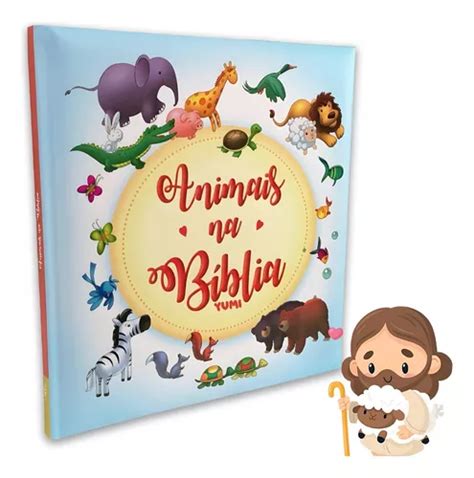 Livro Capa Dura Animais Na Bíblia Para Crianças Histórias Cristãs