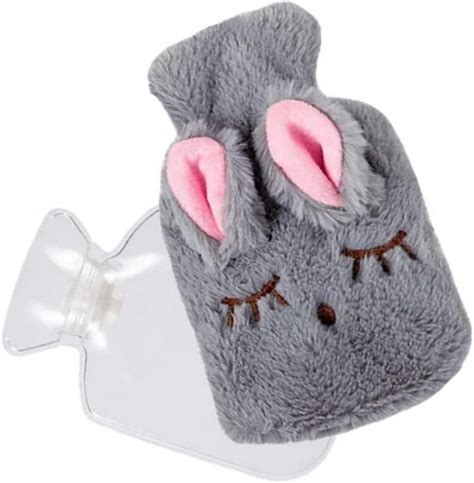 Amazon Hot Water Bottle Bag Cartoon Winter Warm Hot Water Bag With Cute Plush Cover For