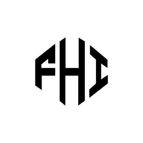 FHI letter logo design with polygon shape. FHI polygon and cube shape ...