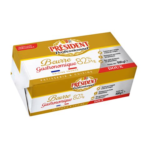 Beurre Gastronomique Doux Plaquette 500gr Lactalis Foodservice