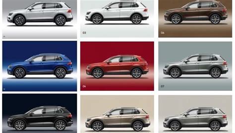 volkswagen tiguan colors  volkswagen tiguan paint code volkswagen