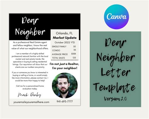 Dear Neighbor Letter Template Vr 2 Real Estate Marketing Direct Mail