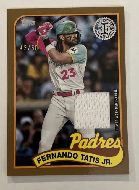 Fernando Tatis Jr Topps Series Relic Gold Sp Padres