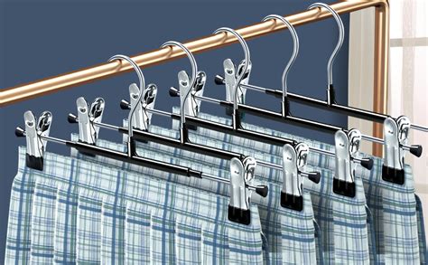 Amazon Hwajan Inch Black Pants Hangers With Clips Pack