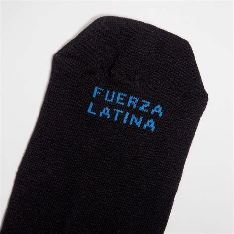 Meia ESCUCHA MÚSICA LATINA preta Fuerza Latina