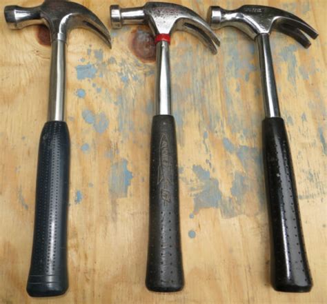 Trio Of Vintage Steel Carpentry Hammers Buck Bros True Temper