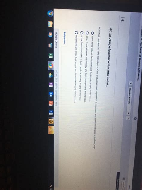 Solved In perfect competition, if the market price of the | Chegg.com 