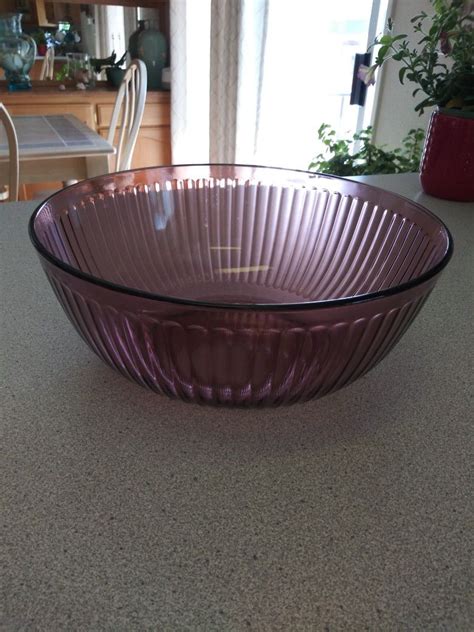 Pyrex Ribbed Cranberry Mixing Bowl For Sale In Santa Maria Ca Offerup