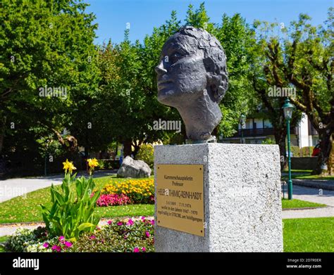 Bust Of Helene Thimig Reinhardt At The Lake Promenade Chamber Actress