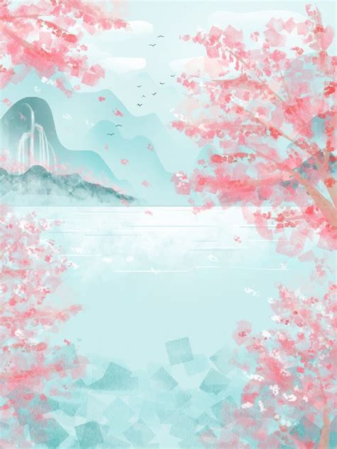 Beautiful Spring Cherry Blossom Background Design