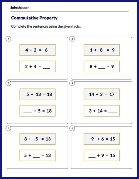 Commutative Property Of Addition Worksheet