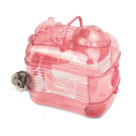 crystal ball hamster cage pink