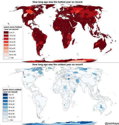 How Long Ago Was The Hottest And Coldest Year On Record Vivid Maps German Confederation