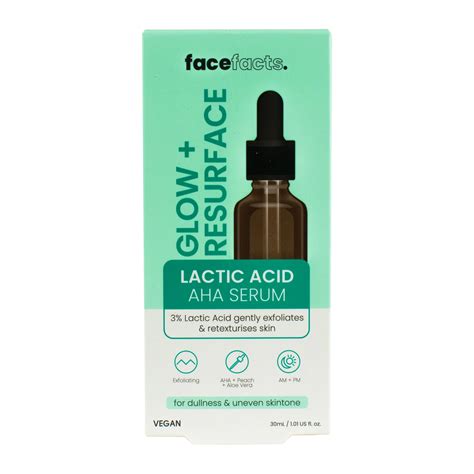 Face Facts Glow Resurface Lactic Acid Aha Serum Ml