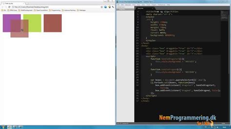 HTML5 Guide Vejledning For Begyndere 4 Drag And Drop YouTube