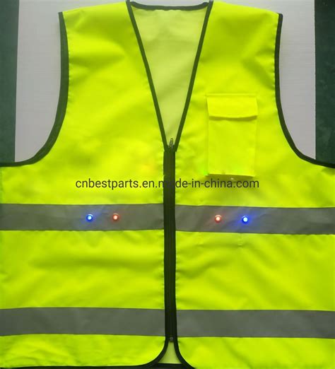 LED Reflective Safety Vest Biking USB Rechargeable LED Safety Light