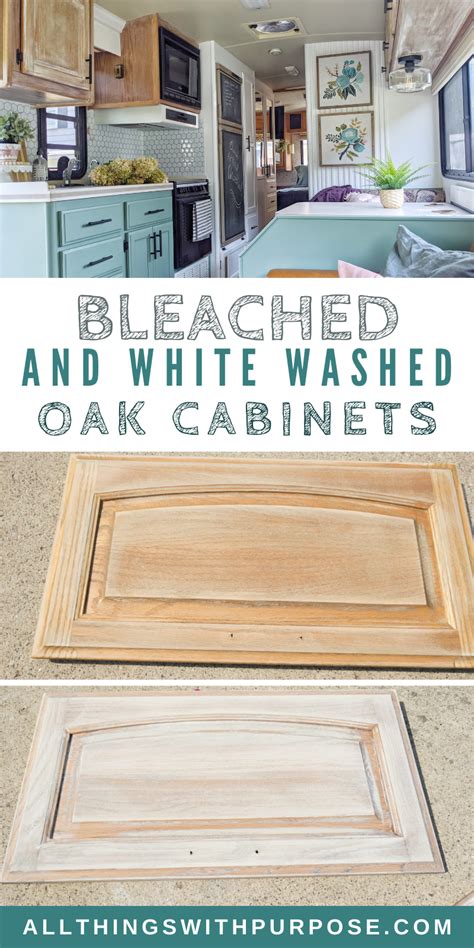 How To Bleach And White Wash Oak Cabinets Artofit