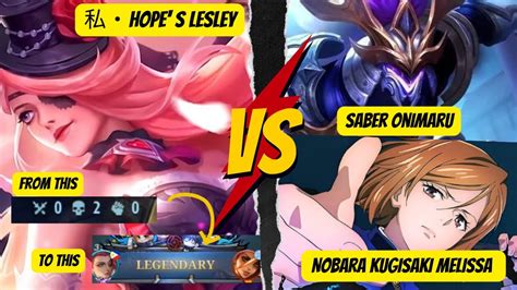 Epic Comeback Using Lesley Against Melissa Nobara Kugasaki And Saber