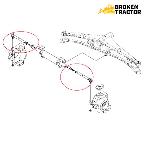 Front Axle Tie Rod For Case 580m 580n And 590n Backhoes