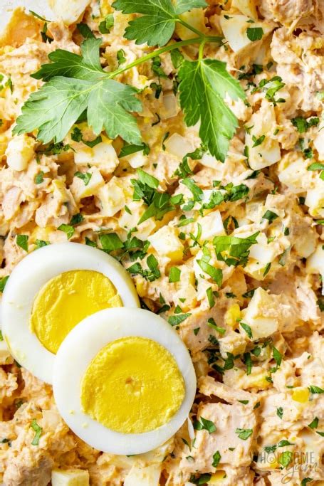 Tuna Salad Recipe With Egg Minutes Wholesome Yum