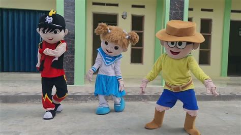 Badut Lucu Badut Boboiboy Lomba Joget Pakai Kostum Badut Lucu Banget