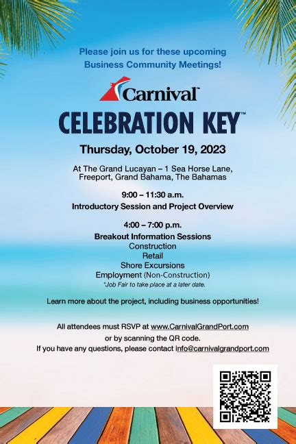 GBI residents offered a ‘key’ to Carnival's Celebration Key ...