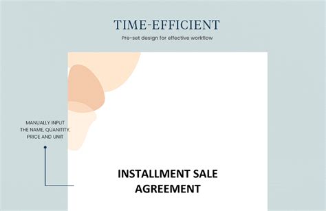 Installment Sale Agreement Template In Word Google Docs Pages