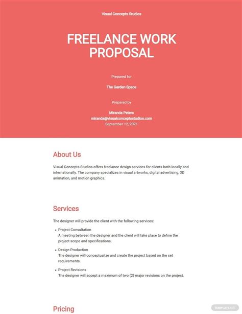 Freelancer Proposal Template