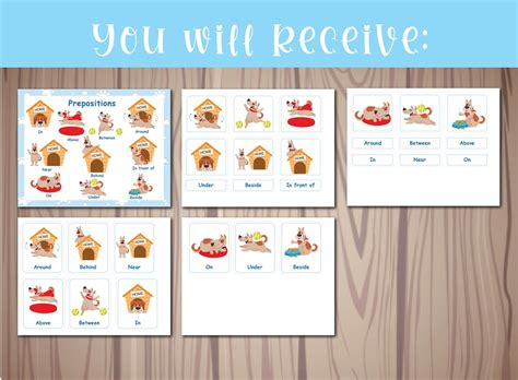 Prepositions Flashcards English Prepositions Printable Etsy Australia