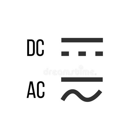Signo De SÃmbolo De Corriente Continua Y Corriente Alterna