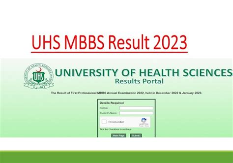 Uhs Mbbs Result 2023 Dec Jan Uhs 1st Year Mbbs Merit List Pk