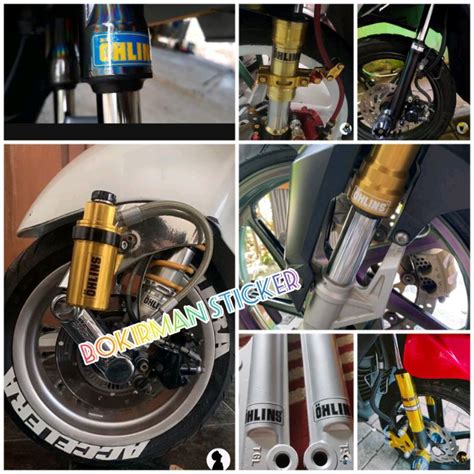 Jual Sticker Shock Depan OHLINS Shopee Indonesia