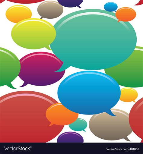 Speech Bubbles Seamless Pattern Royalty Free Vector Image