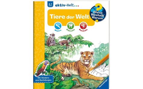 AUSVERKAUF Kinder TOP Aktiv Heft Ravensburger TIERE DER WELT Kaufen