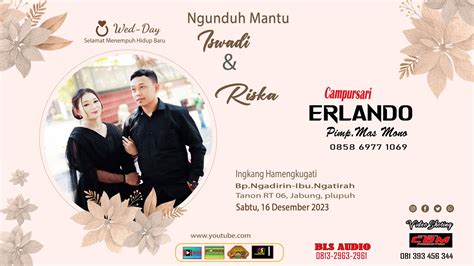 Live Cs ERLANDO MUSIC BLS AUDIO Wedding ISWADI RISKA Tanon