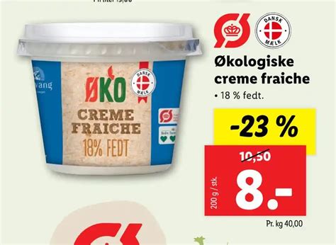 Økologiske creme fraiche tilbud hos Lidl