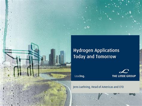 Linde Hydrogen Applications Today And Tomorrow Hydrogen Council