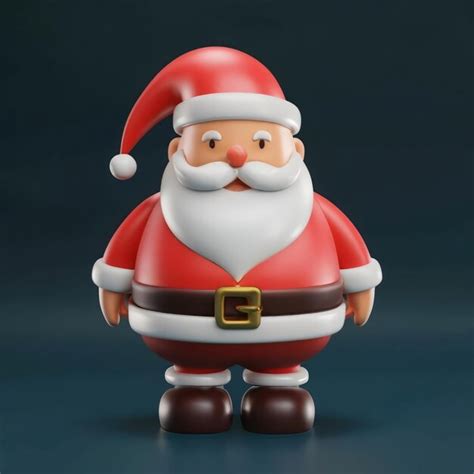 Premium AI Image Santa Claus 3d Illustration Render Cartoon Character