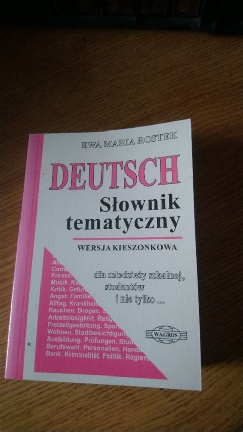 Deutsch S Ownik Tematyczny Wersja Kieszonkowa Sieniawa Arska Kup