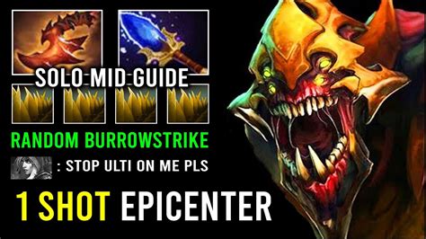 WTF 1 Shot Epicenter Solo Mid Sand King AoE Random Burrowstrike 100