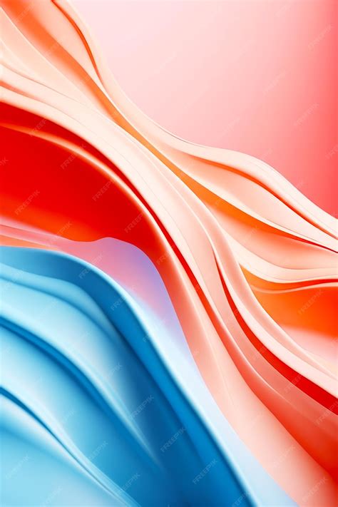 Premium Photo Close Up Of Red White And Blue Wallpaper Generative Ai