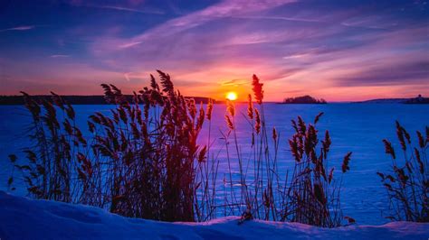 Winter Sunset Wallpapers - Top Free Winter Sunset Backgrounds - WallpaperAccess